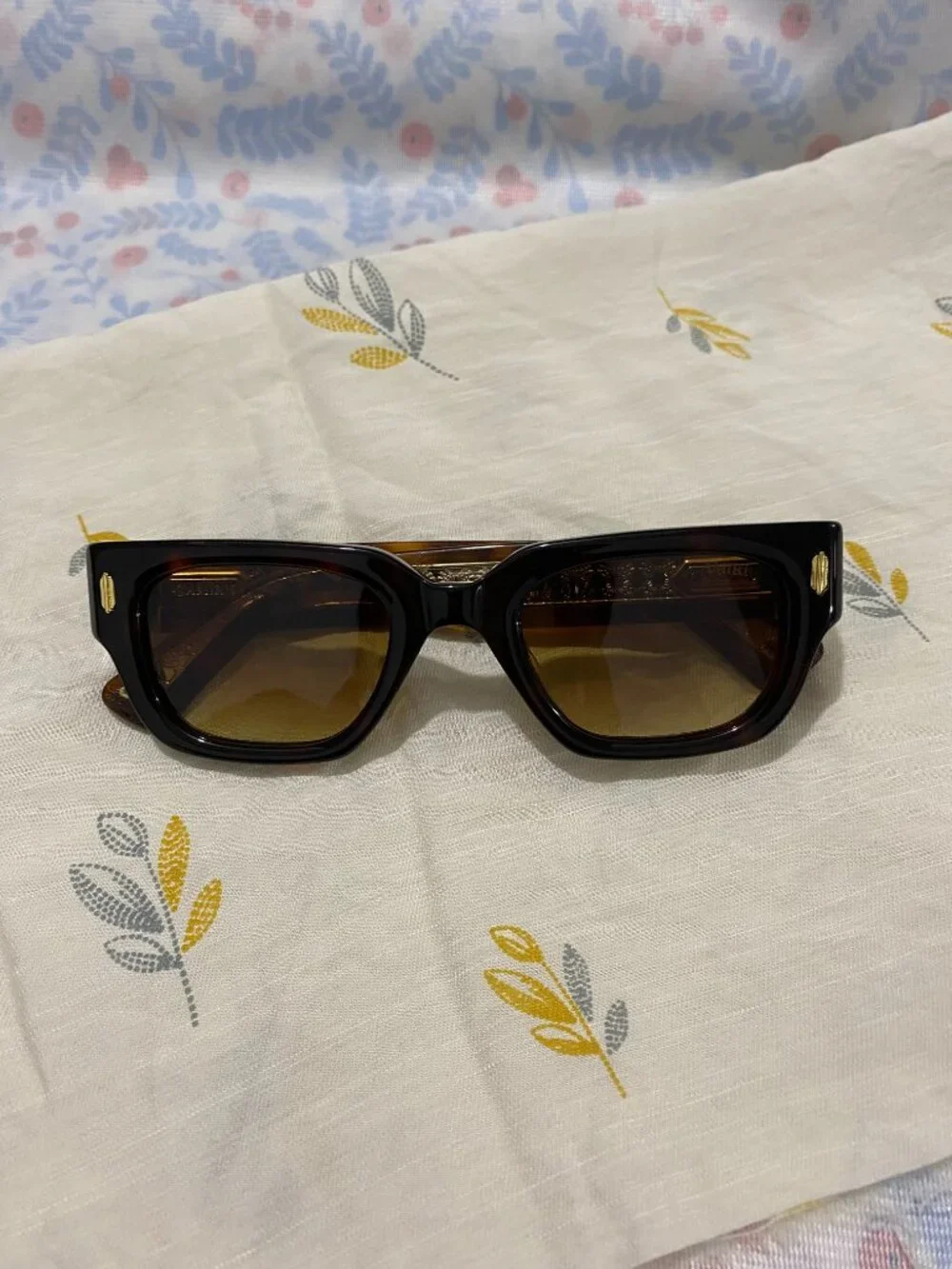 AMIRI Square-Frame Sunglasses with Brown Gradient Lenses